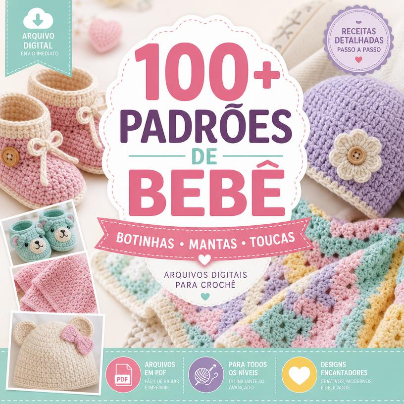 100+ Padrões de Crochê para Bebê